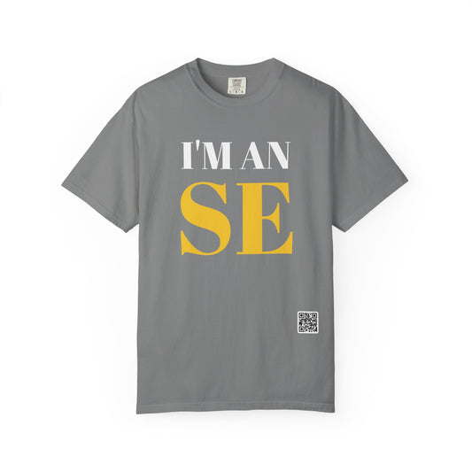 I'M AN SE T-Shirt | Typography Statement Tee, Bold White Text on Black