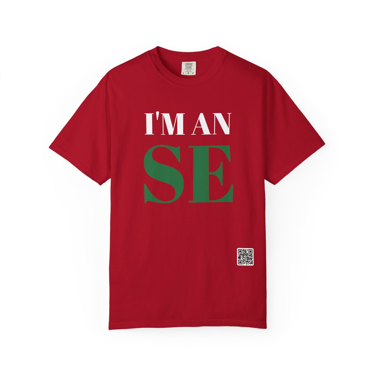 I'M AN SE T-Shirt | Typography Statement Tee, Bold White Text on Black