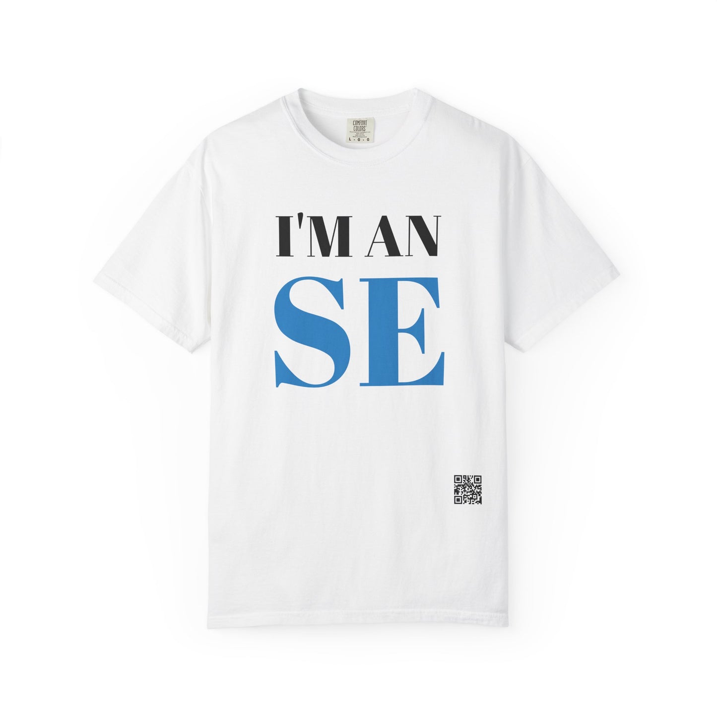 I'M AN SE T-Shirt | Typography Statement Tee, Bold White Text on Black